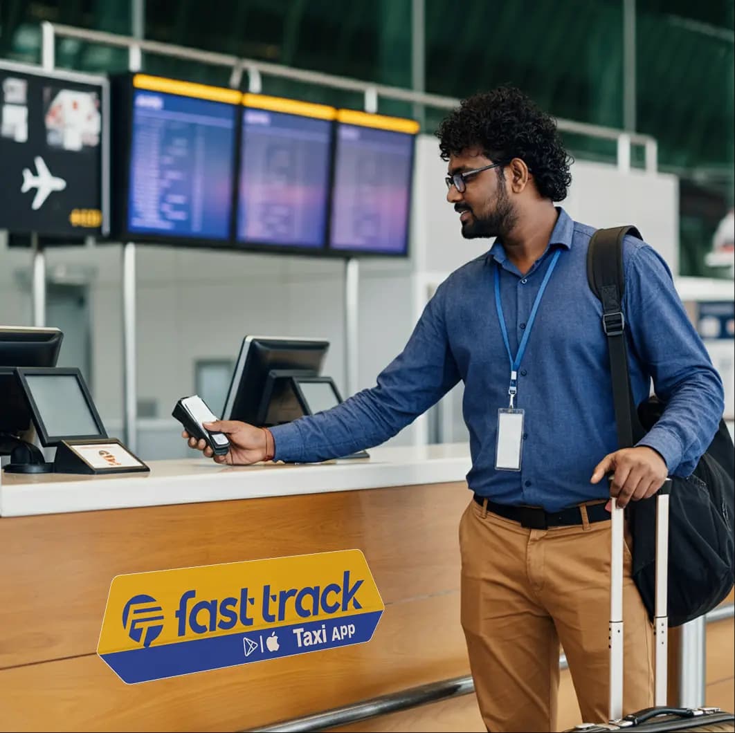 FastTrack Airport Cab Booking Counter