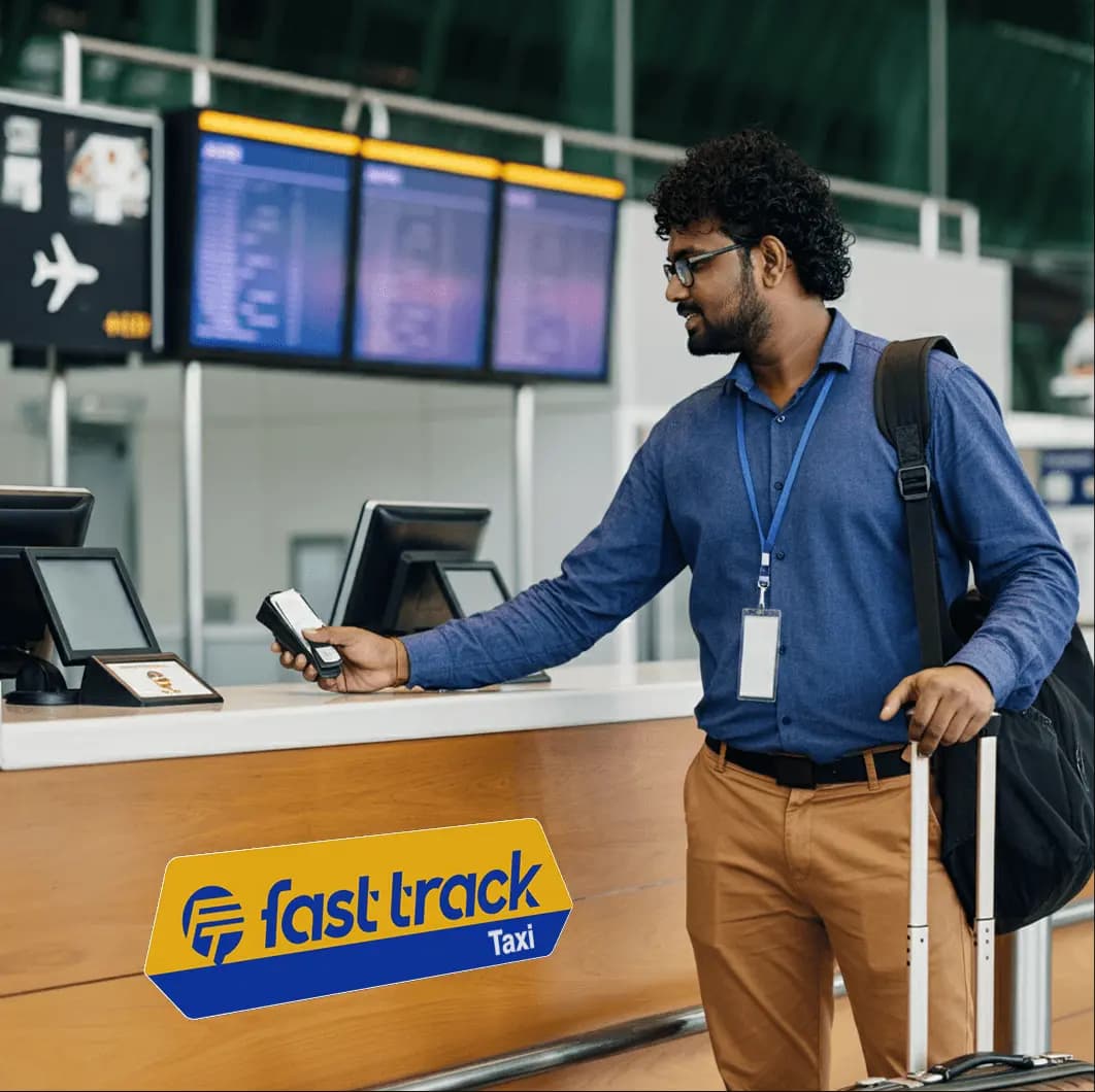 FastTrack Airport Cab Booking Counter
