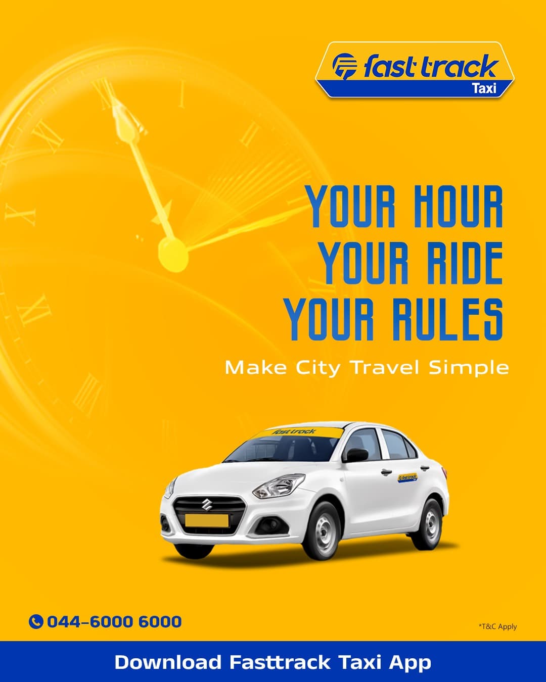 On Time Pickup & Drop - 24/7 Booking Fasttrack Taxi